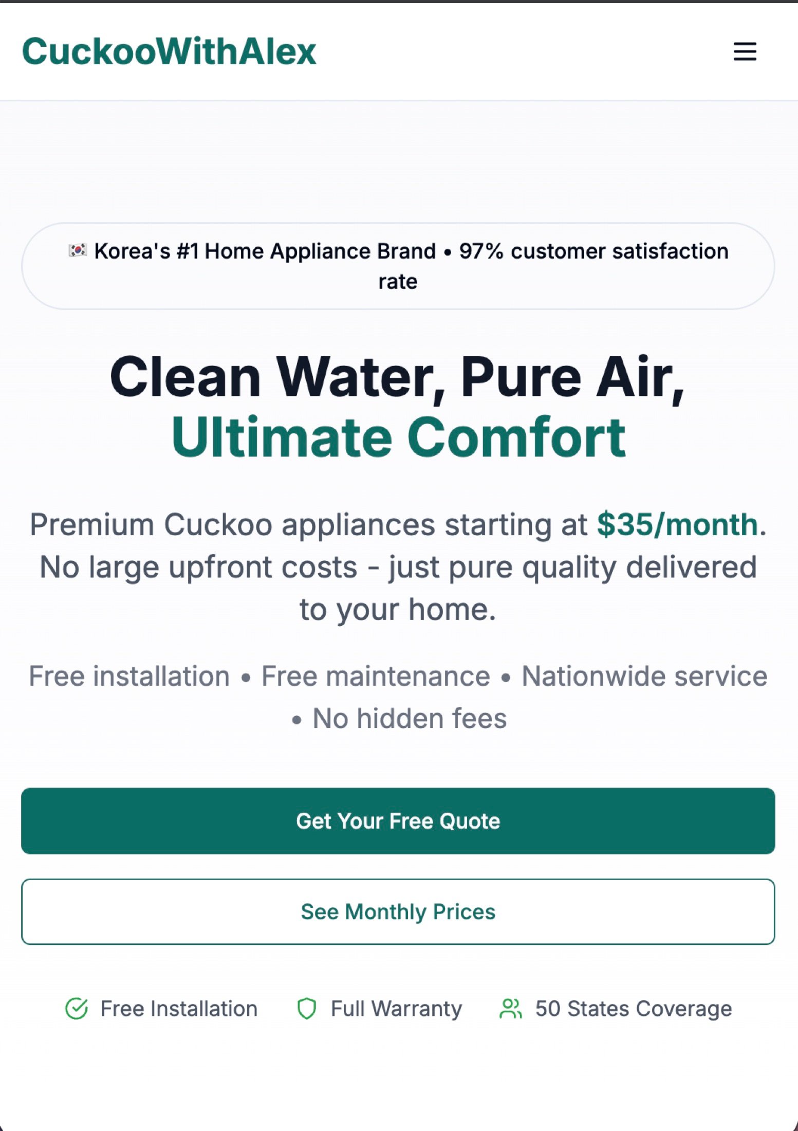 Cuckoo With Alex mobile journey highlighting subscription steps